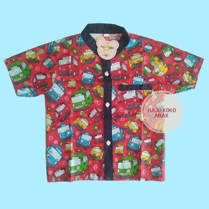 PROMO Baju koko anak / Kemeja anak cowok / Baju Atasan Anak Motif Kartun BERKUALITAS