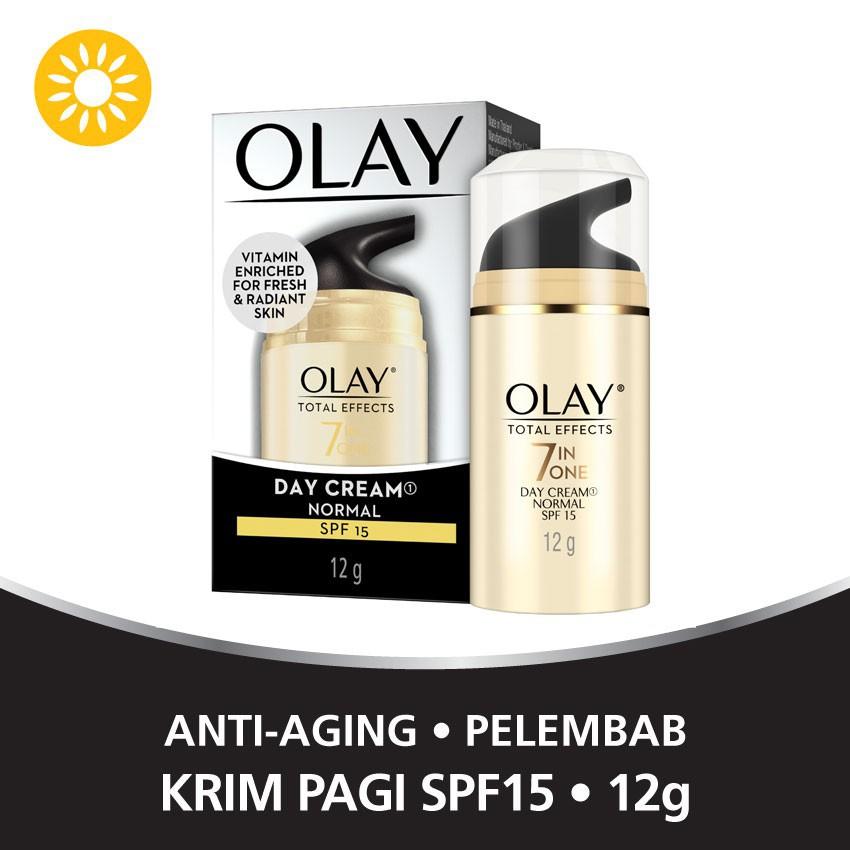Olay Anti Aging - Pelembab Total Effects Day Cream Normal SPF 15 7 in 1 - 12gr