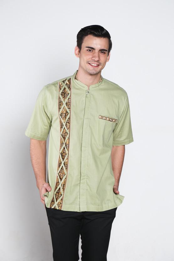 Baju koko batik, busana muslim pria kualitas premium TN 38 hijau muda - Baju koko muslim pria terbaru / Baju koko muslim pria termurah / Baju koko muslim pria berkualitas / Baju koko muslim pria trendy / baju casual / kemeja pria / baju koko lebaran