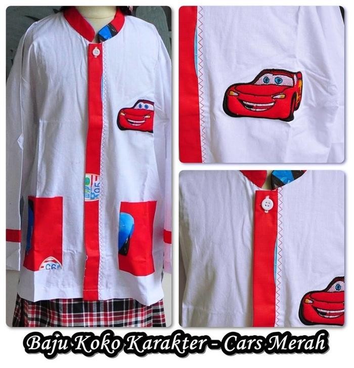 KOKO CARS MERAH SIZE S / KOKO / BAJU KOKO ANAK / KOKO KARAKTER ANAK / KOKO ANAK MURAH / KOKO ANAK BERKUALITAS / BAJU KOKO ANAK LAKI-LAKI