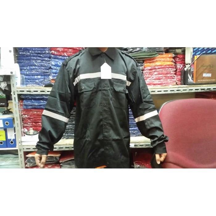 BAJU ATASAN BAHAN DRILL SIZE M WARNA HITAM BERKUALITAS -