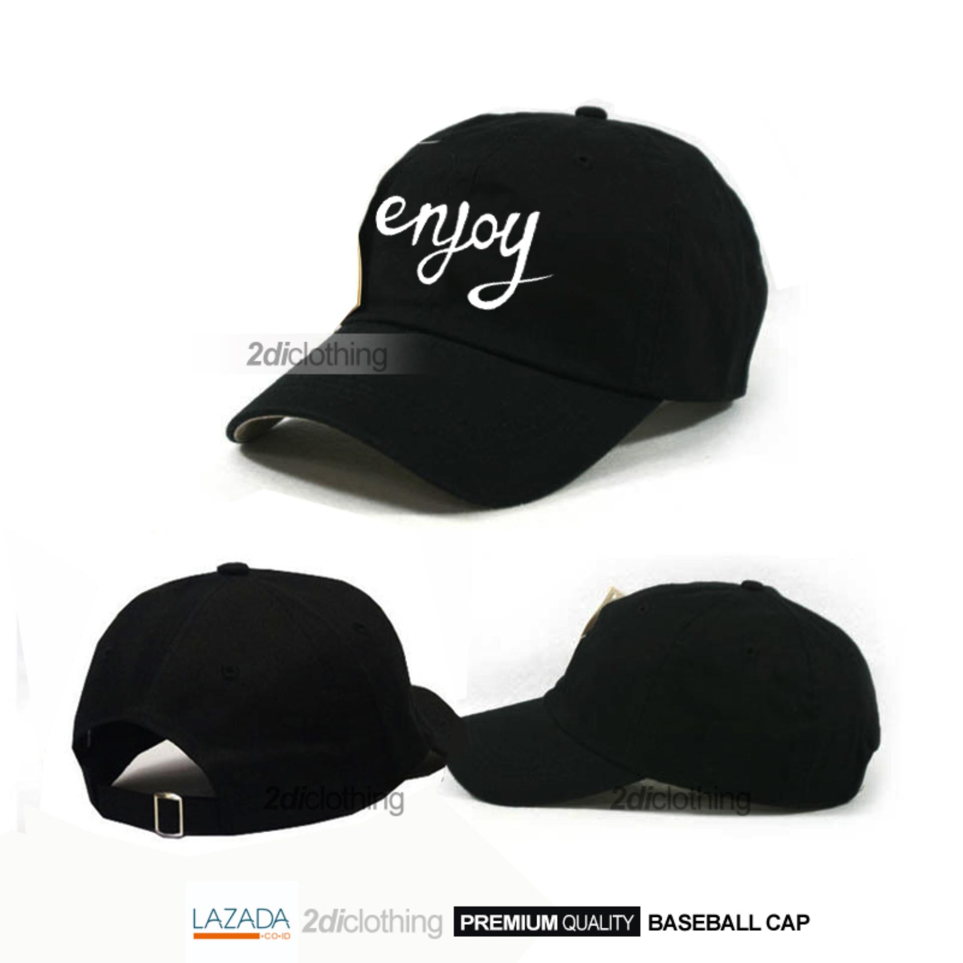 Topi baseball distro enjoy black premium