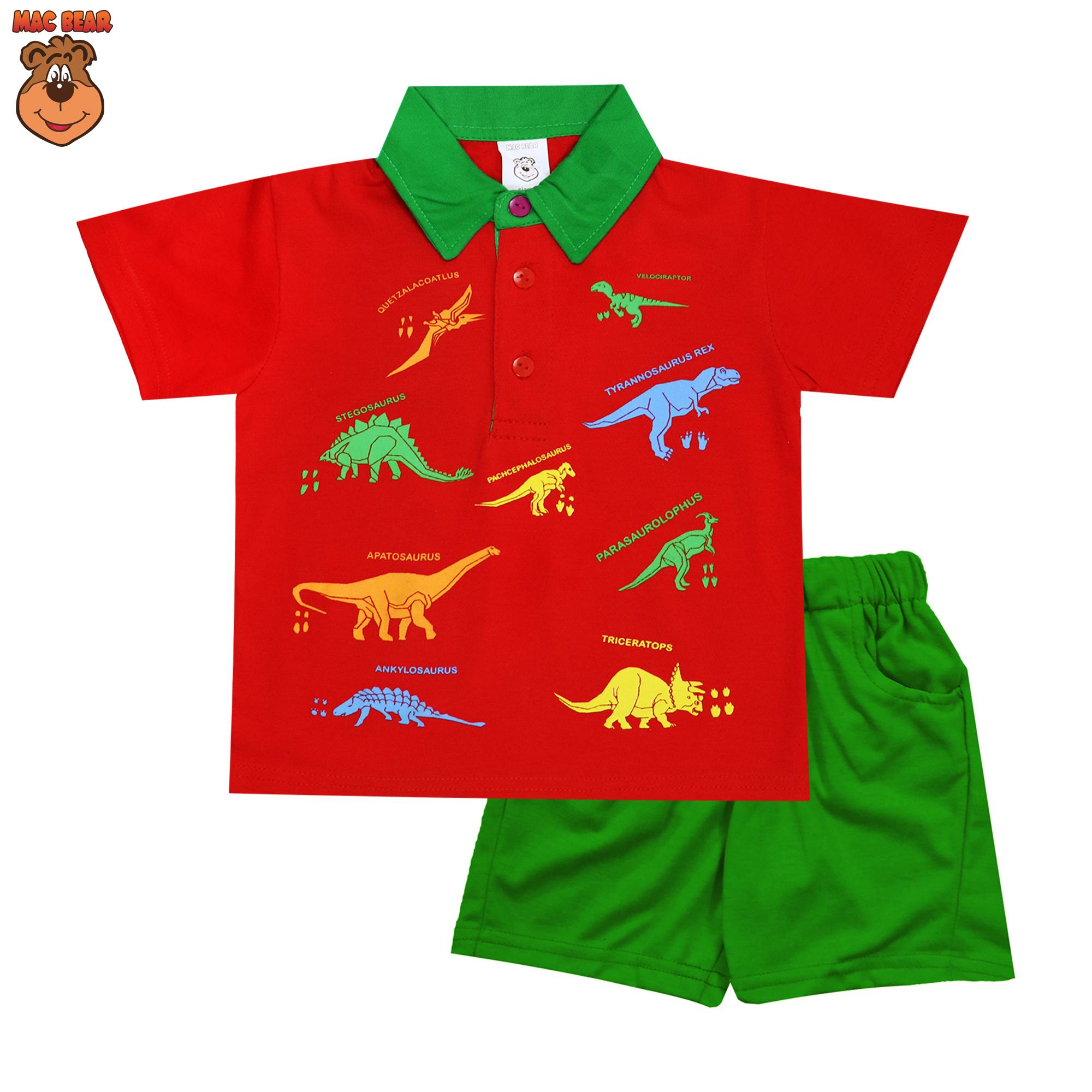 MacBear Kids Baju Anak Setelan Polo Kind Of Dino
