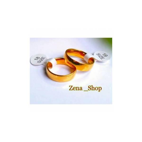 Cincin Couple Titanium Gold... Zena _Shop