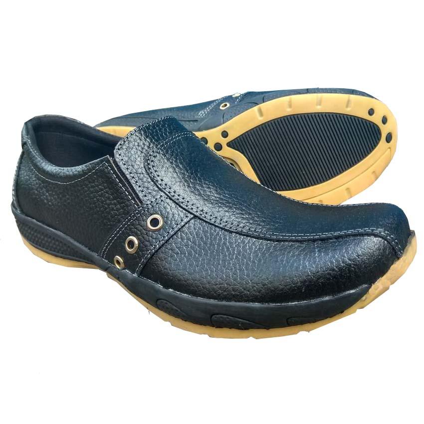 QiqiAji Sepatu Pria 100% Kulit Asli Casual Anti Licin - Crocodile