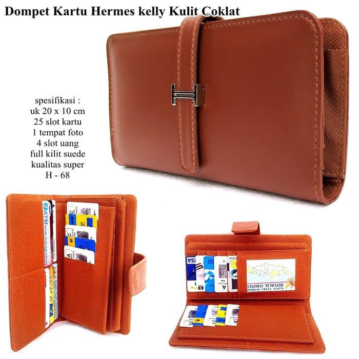 PROMO!!! DOMPET WANITA KULIT HERMES KW KELLY COKLAT - sHBPiS