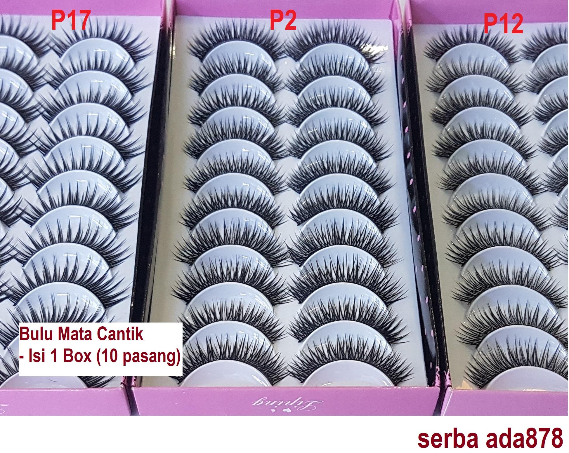 Unik Bulu Mata Palsu 1 kotak 10 Pasang Warna Hitam Tebal dan Natural Serba Ada878