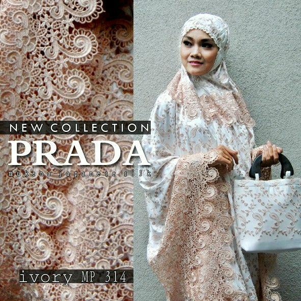 Mukena Dewasa Full Bordir +Swarovski Sutra Paris Prada