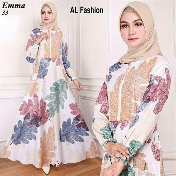 Maxi Emma Gamis Syari Busana Muslim Wanita Dress Party Gamis Modern