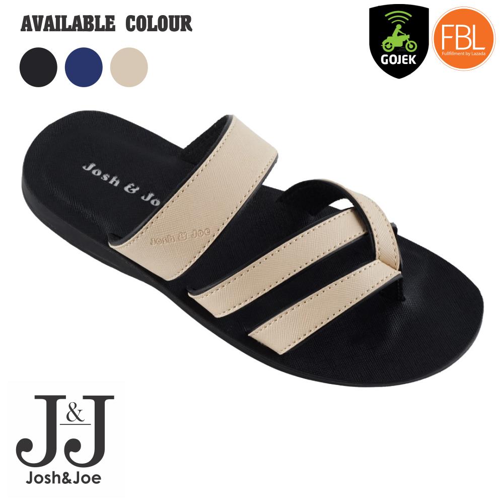 Josh&Joe / fashion pria / sandal murah / sandal pria / sandal pria kulit / sandal pria casual / sandal pria dewasa / sandal gunung pria/ sandal jepit pria SCRM/SBLK/SBLU