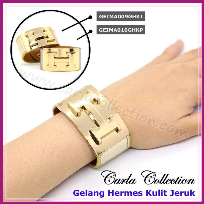 Best seller-Gelang tangan hermes kulit-terlaris-Aksesoris wanita cantik kekinian korea G13:terbaru