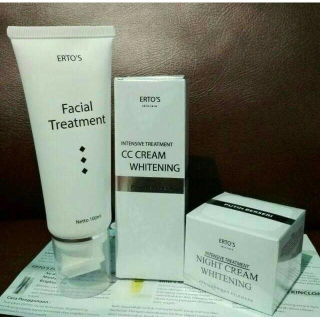 PAKET ERTOS FACIAL TREATMENT+CC CREAM+NIGHT CREAM ORIGINAL -