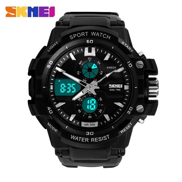 SKMEI 0990 Jam Tangan Pria S-Shock Dual Time Sport Water Resistant 50M
