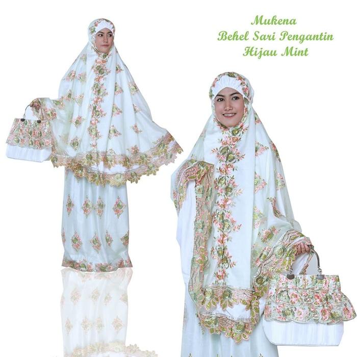MUKENA BEHEL SARI PENGANTIN (HIJAU MINT) / PERLENGKAPAN SHOLAT / ALAT SHOLAT / TELEKUNG / MUKENA / MUKENA DEWASA TERMURAH / MUKENA DEWASA BERKUALITAS / BEST SELLER / MUKENA KEKINIAN / MUKENA MURAH