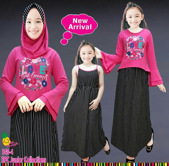 little pineapple gamis dan outer jr