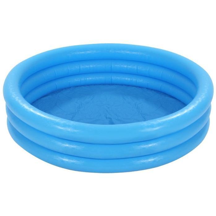 JUAL KOLAM RENANG ANAK 3RING INTEX 147 X 33 CM CRYSTAL BLUE POOL 58426 BIRU FREE ONGKIR