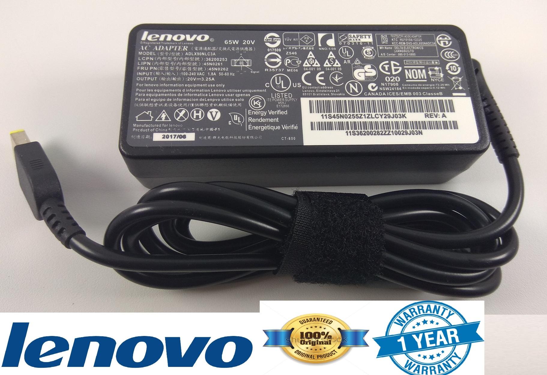 Lenovo Adaptor Charger ThinkPad E440 E540 L440 L540 S431 T540p G400 20v 3.25a (usb) SPECIAL