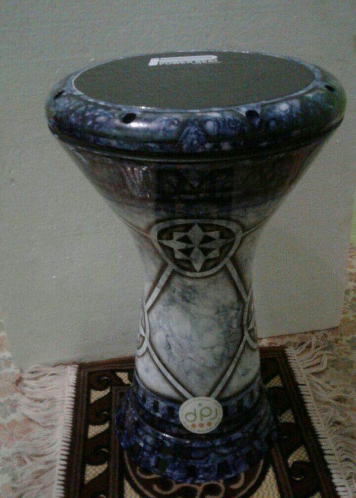 Darbuka alumunium cor, size 8 3/4 inc. motif marmer