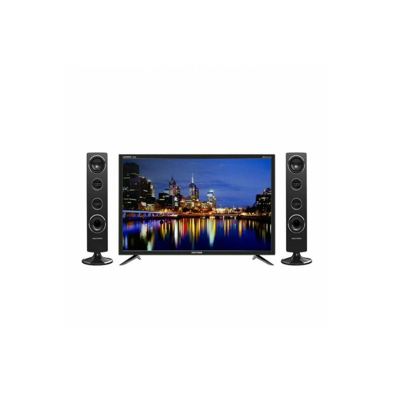 Led TV polytron 32 inch T7511 CinemaX Tower Spk USB Movie Free Braket