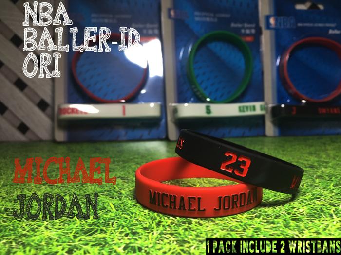 MICHAEL JORDAN #23 NBA BALLER ID ORI BAND BANDS BASKETBALL WRISTBAND