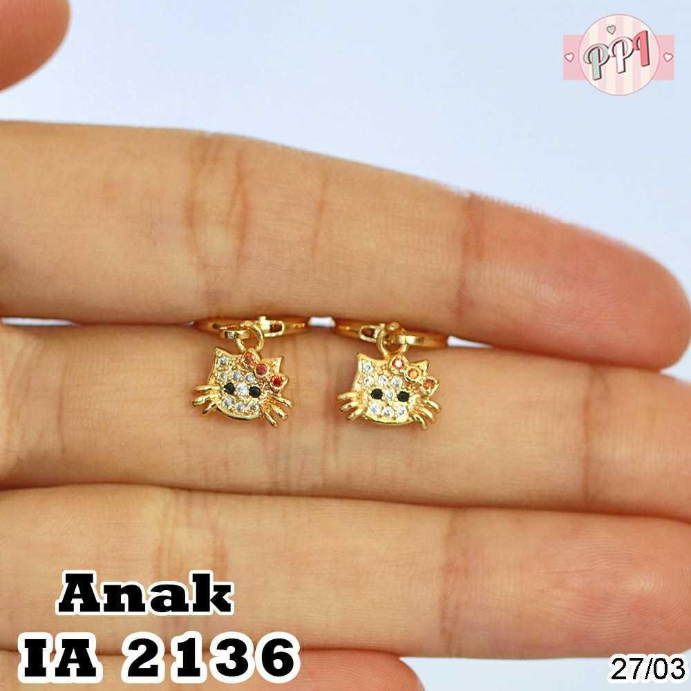 Anting Hello Kitty Lapis Emas A 2136 Anak