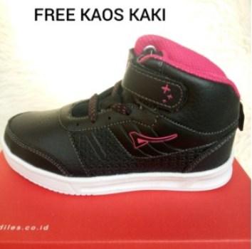 SEPATU SEKOLAH ANAK PEREMPUAN HITAM PINK KEREN CANTIK TERBARU / SNEAKERS CASUAL CEWEK KEKINIAN