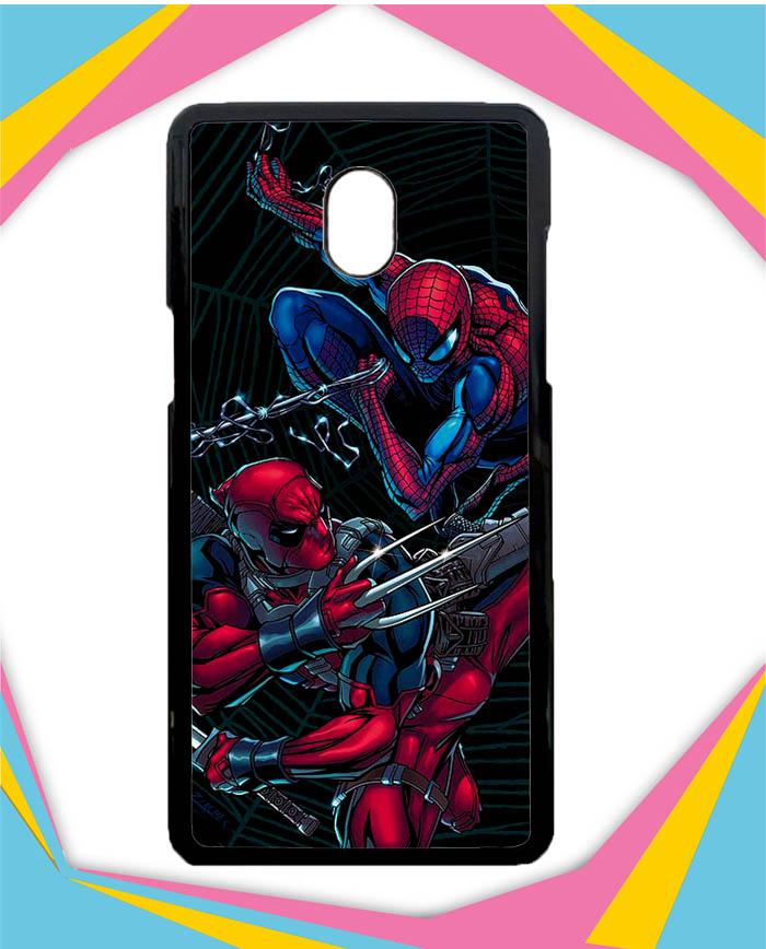 Casing Samsung Galaxy J7 PRO 2017 Custom Hardcase Deadpool Vs SpiderMan Z4228 Case Cover