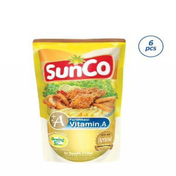 Minyak Goreng Sunco 2 liter dijual perkarton isi 6 pouch - VIA GOSEND & GRAB