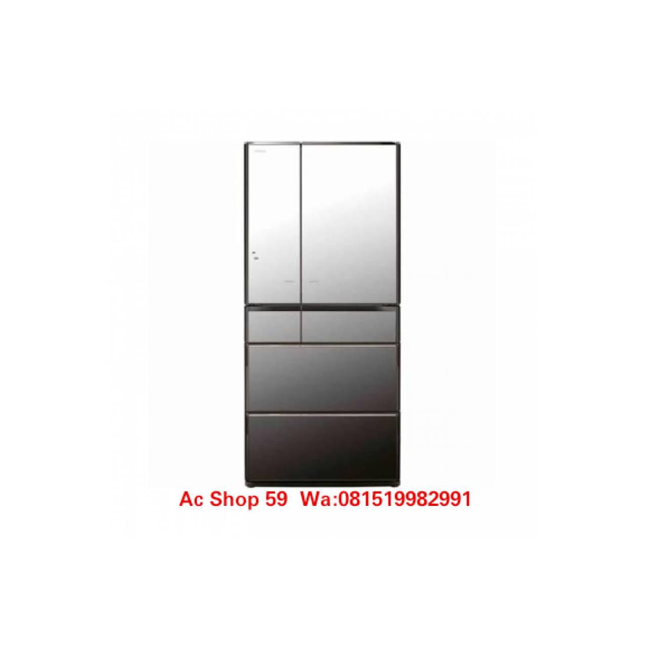 KULKAS HITACHI R-X670GN INVERTER CRYSTAL MIRROR JAPAN SERIES NEW