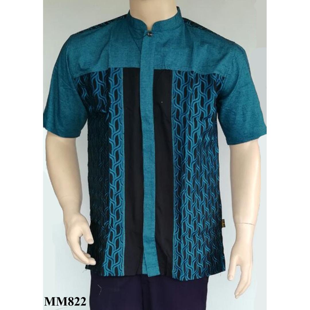Baju Koko Muslim Madani Bordir Pendek MM822
