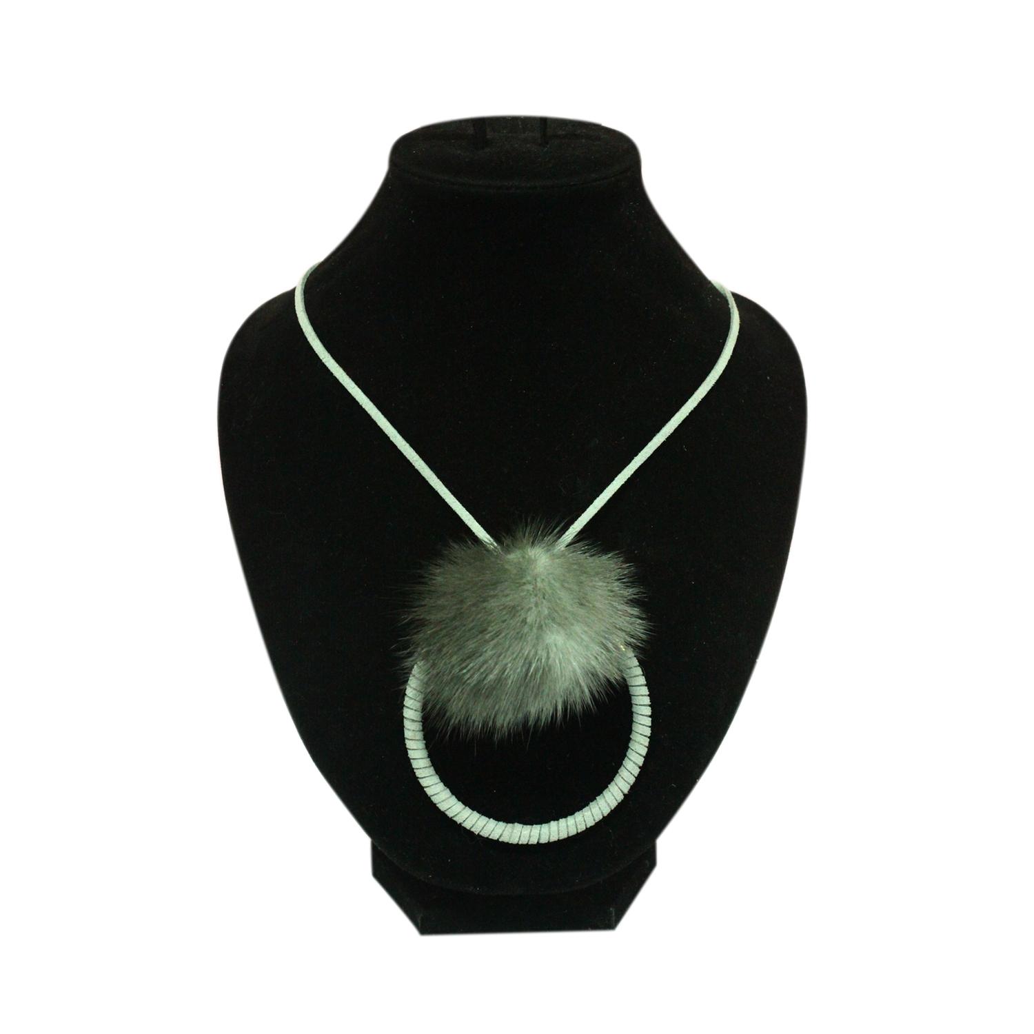 KW1770-KALUNG GREY LINGKAR KAIN LILIT POM POM .SHN 51