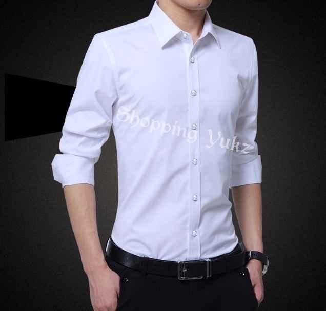 Shopping Yukz Kemeja Pria Lengan Panjang KEM MIT - PUTIH / Kemeja Formal Pria / Kemeja Casual Pria / Baju Pria / Atasan Pria / Kemeja Kerja / Kemeja Pria Murah / Atasan Pria / Kemeja Cowok / Atasan Cowok