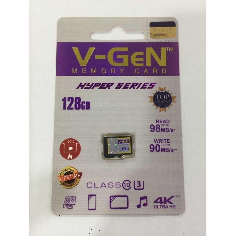 MicroSD V-GeN Hyper 128GB Class 10 98MB/S (MicroSD VGEN Memory HP) | Penyimpanan