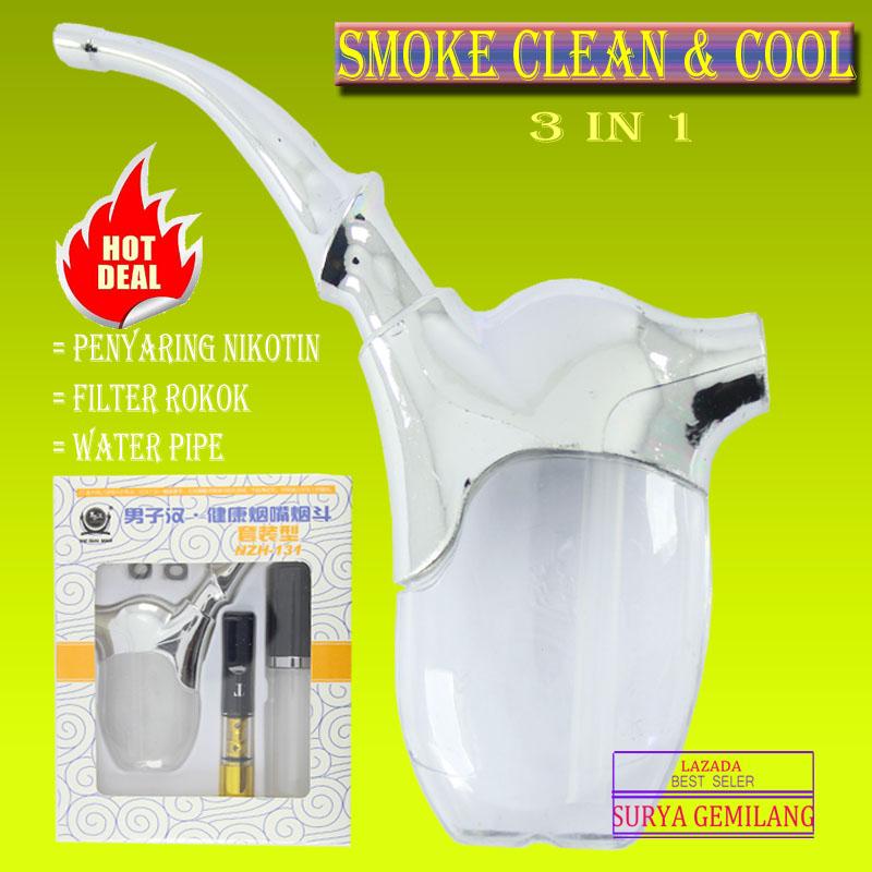 Spesial Promo.....! Water Pipe NZH 131/3240 / Komplit Pipa Filter Rokok Mini Penyaring Nikotin/ 3 IN 1