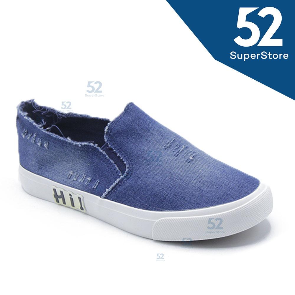 Faster Sepatu Sneakers Kanvas Wanita/Pria 1609-800 (Light/Dark Blue) Size 35/45