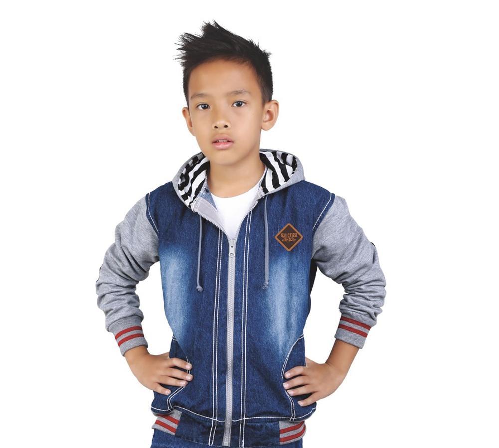 Promo CNU 140 jaket denim fleece anak laki laki Catenzo Junior Ori Fashion