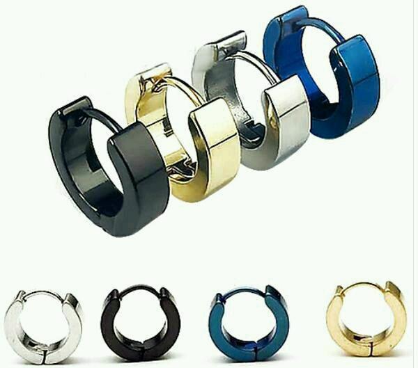 Anting Titanium Pria Gaya Keren Macho Punk Rock Music Earring Tindik - Anting pria keren - Terlaris