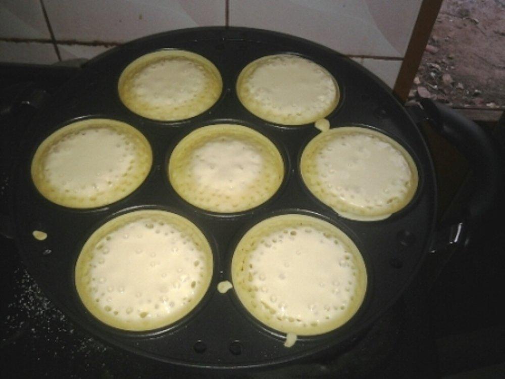 Snackmaker Teflon 7 lubang Serabi-Pancake-dorayaki-martabak/pizza mini-dll