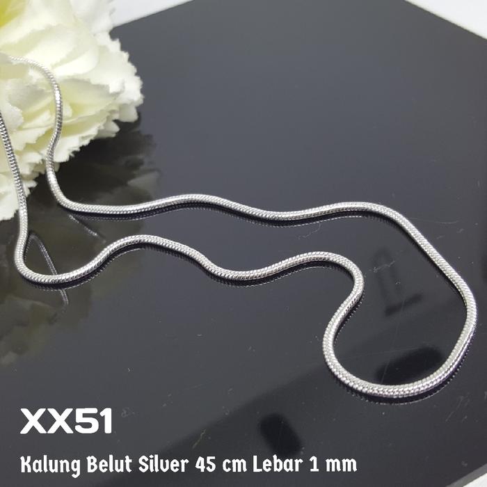 XX51 Kalung Belut Silver Perak - Perhiasan Imitasi Xuping Lapis Emas
