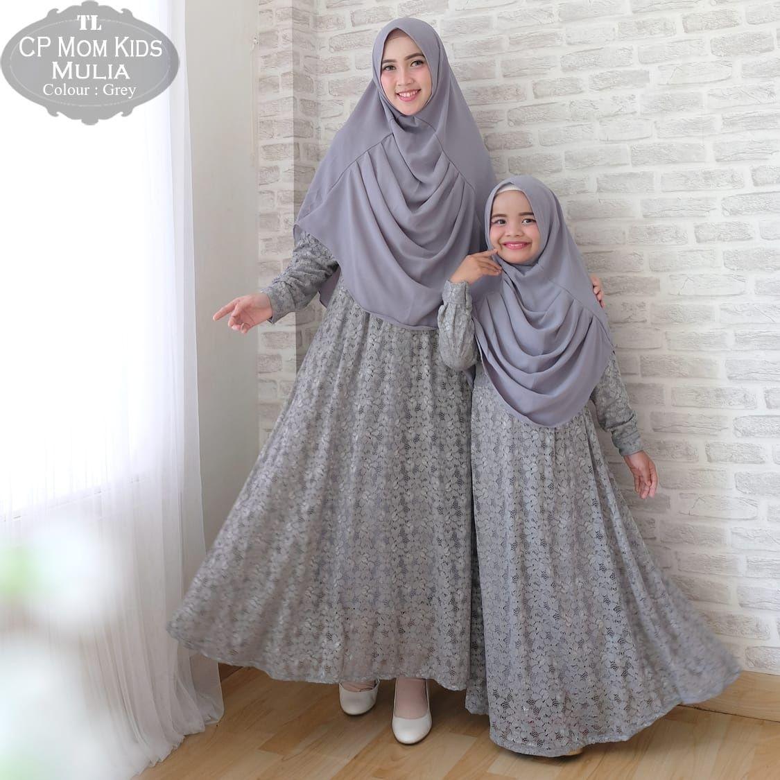 Key&kay88 Gamis muslim syari ibu dan anak brukat mulia couple