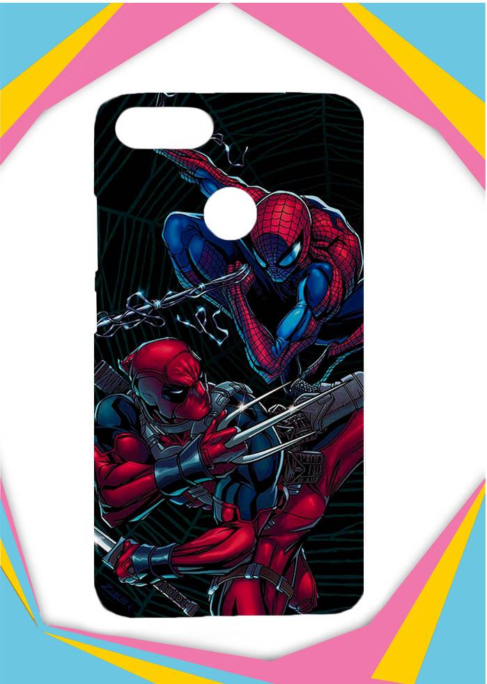 Casing Xiaomi MIA1 Custom Hardcase Deadpool Vs SpiderMan Z4228 Case Cover
