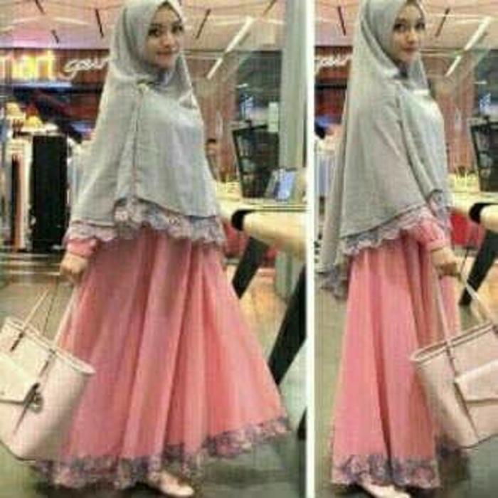 syafina gamis maxi syari baju muslim remaja wanita/Baju Muslim/Baju Muslimah/Baju Gamis/Pakaian Muslim/Jilbab/Baju Muslim Perempuan