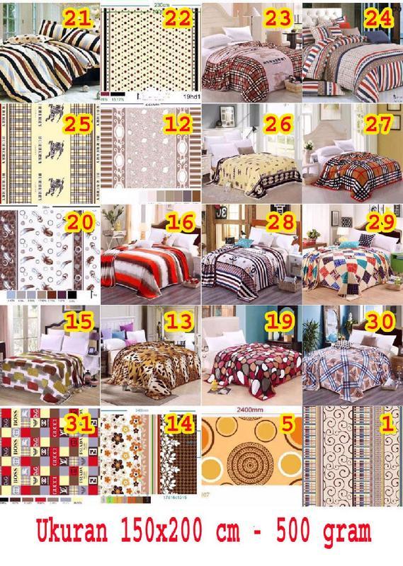 Selimut Bulu Motif Dewasa Abstrak Minimalis Ukuran 150x200cm - 500 gr