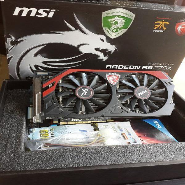 VGA AMD MSI R9 270X 2GB 256Bit GDDR5 Lengkap Mulus