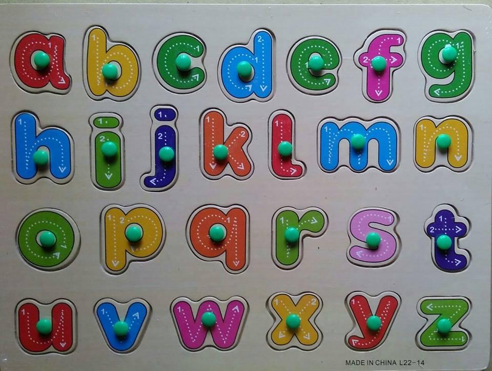 lumbalumbi Edukasi - Puzzle Knob Huruf Kecil Titik