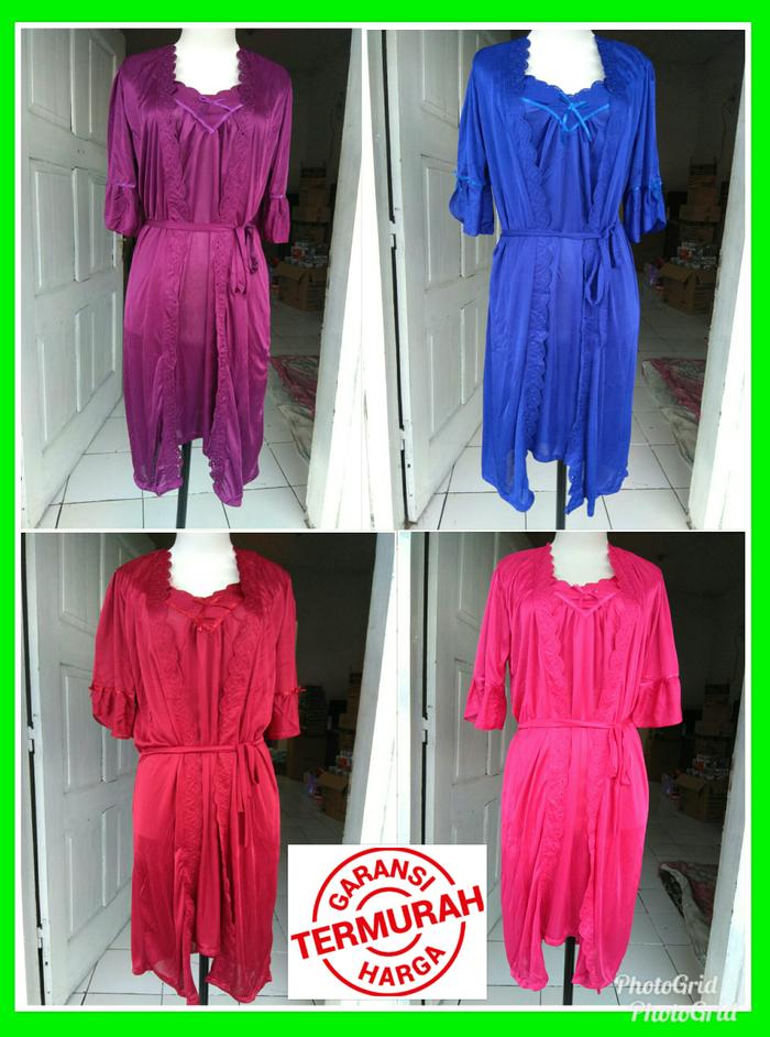 grosir murah set baju tidur satin cantik/ set lingerie baju tidur model kimono