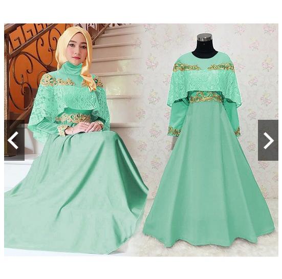 IndonesiaHeritage Gamis Pesta Premium Brukat detil Bordir (Real Pic) - Wisuda - Baju Kondangan Muslimah Mewah - Busana Gaun Fashion Pesta Muslim Wanita - ihoscar