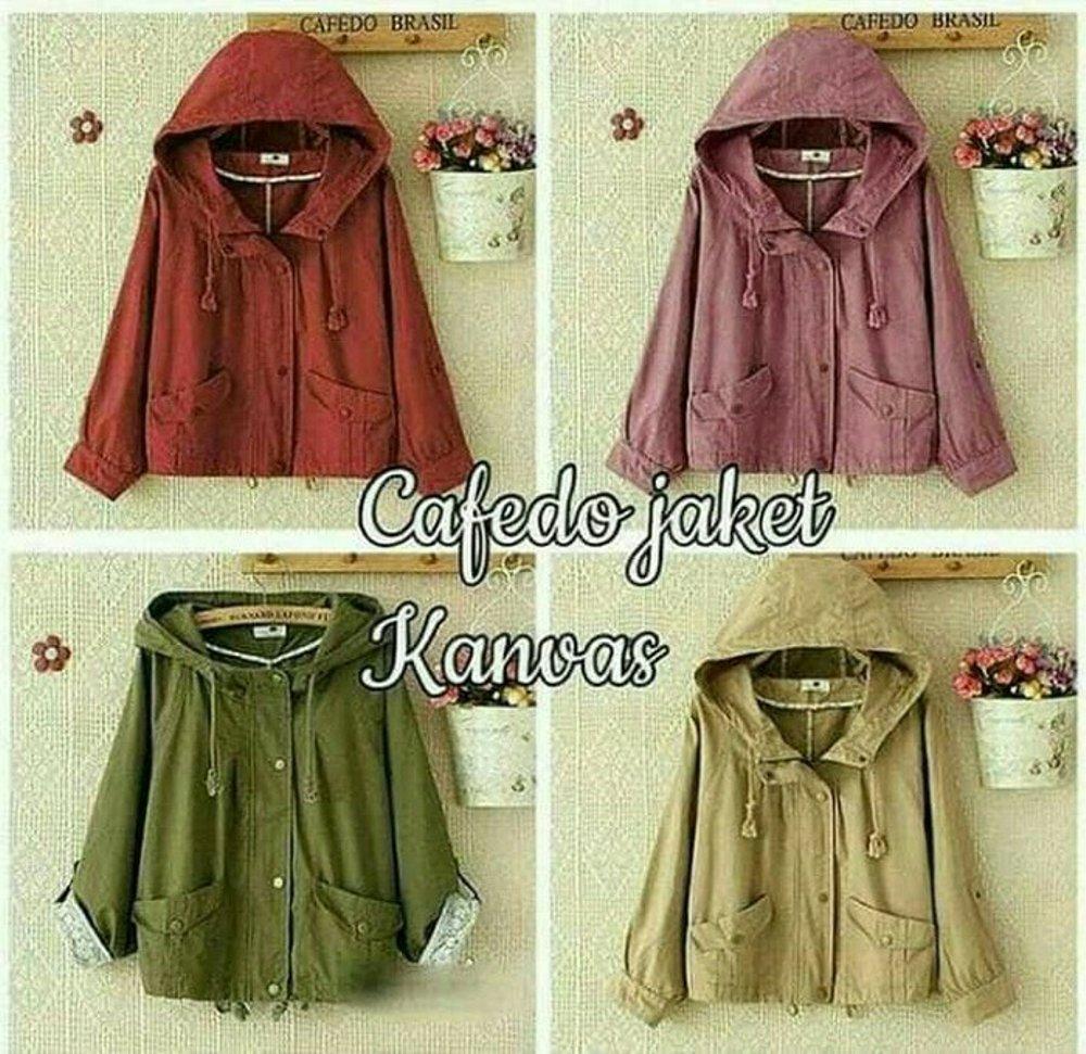 Cafedo Jaket Kanvas - Jaket Wanita Jaket Bomber Jaket Parka Jaket Canvas