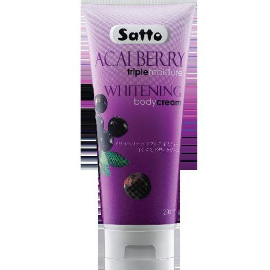 Satto Acai Berry Triple Moisture Whitening Body Cream 200Ml Ghtsyh