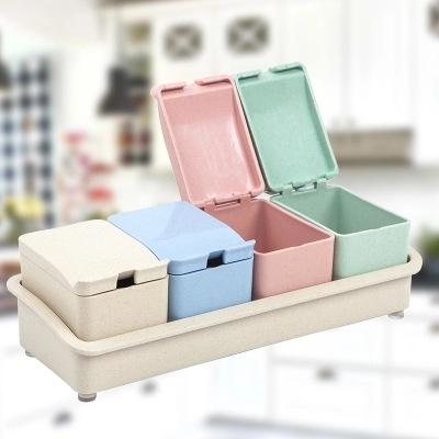 Wheat Straw Seasoning Containers Diao Wei Ping Guan Set Household Kitchen A Seasoning Salt Shaker Seasoning Containers Seasoning Box By Taobao Collection